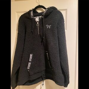 Victoria’s Secret PINK Black Sparkly Sherpa